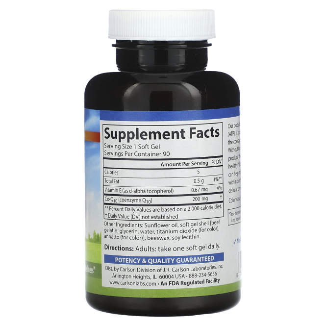Carlson, Коэнзим Q10 90 гелевых капсул