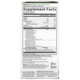 Garden of Life, Пробиотическая добавка Dr. Formulated Probiotics, Organic Kids +, пробиотики и витамины C и D, 5 млрд, вкусный органический арбуз, 30 вкусных жевательных драже