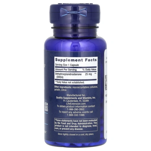 Life Extension, DHEA, 25 мг, 100 капсул