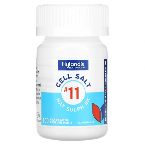 Hyland's Naturals, Cell Salt # 11, Nat Sulph 6X, быстрорастворимая одна таблетка