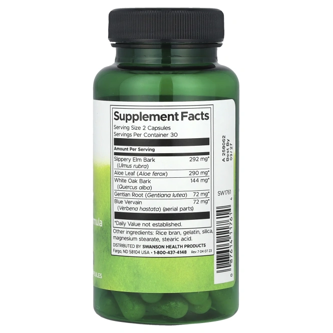 Swanson, Colon Helper, формула для очищения кишечника, 60 капсул