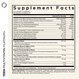 Codeage, Teen Multivitamin+, Platinum, 60 растительных капсул