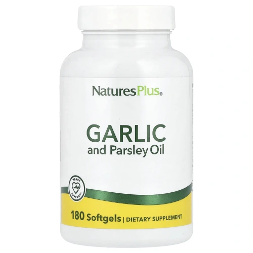 Nature's Plus, Масло чеснока и петрушки, капсулы 180 гелевых капсул