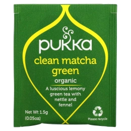 Pukka Herbs, Зеленый чай маття, 20 пакетиков зеленого чая, 1,5 г (0,05 унций) каждый