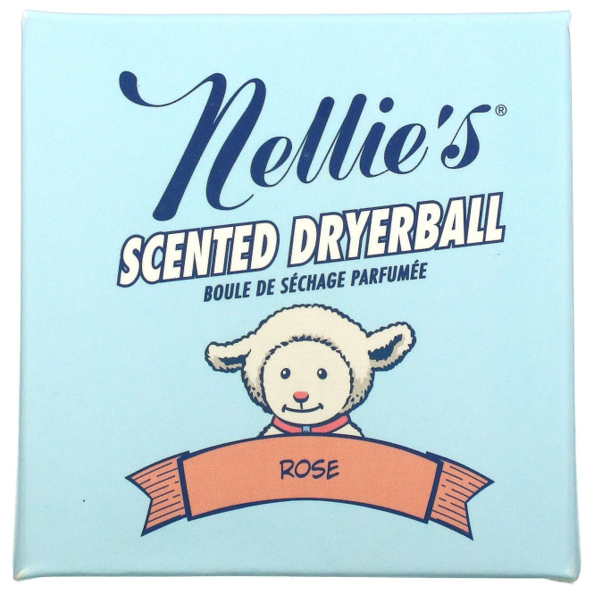 Nellie's, Scented Wool Dryerball, Rose, 50 Loads