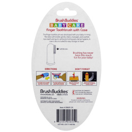 Brush Buddies, Уход за малышом, зубная щетка на палец, 0-3 года, 1 зубная щетка с чехлом