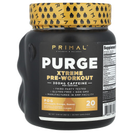 PrePrimal, Purge, Xtreme перед тренировкой, ананас, апельсин, гуава, 362 г (12,93 унции)