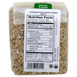 Bergin Fruit and Nut Company, Органические сырые семечки подсолнечника, 10 унций (284 г)