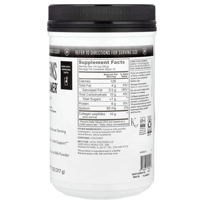 Vital Proteins, Collagen Creamer®, мокко, 317 г (11 унций)