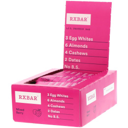 RXBAR, Протеиновые батончики, ягода, 12 батончиков, 52 г (1,83 унции)