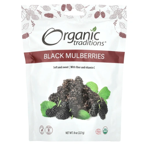 Organic Traditions, Черная шелковица, 227 г (8 унций)