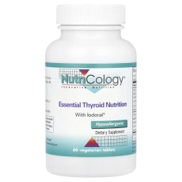 Nutricology, Essential Thyroid Nutrition с йодоралом, 60 вегетарианских таблеток