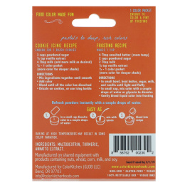 ColorKitchen, Украшение, пищевые красители, взятые у природы, оранжевый, 1 пакетик с красителем, 0,088 унц. (2,5 г.)