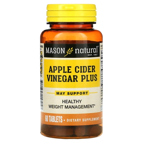 Mason Natural, Яблочный уксус, 60 таблеток