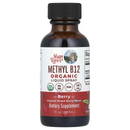 MaryRuth's, Organic Methly B12, жидкий спрей, повышенная сила действия, ягоды, 30 мл (1 жидк. унц.)