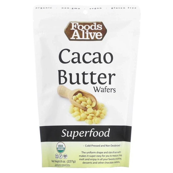 Foods Alive, Superfood, вафли с маслом какао, 227 г (8 унций)