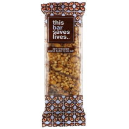 This Bar Saves Lives, LLC, Арахисовое масло с темным шоколадом и морской солью, 12 батончиков, 1,4 унции (40 г)