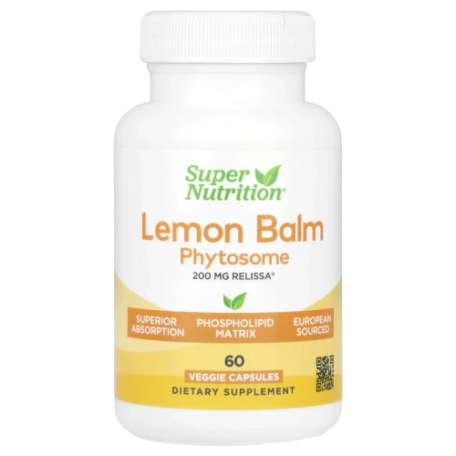 Super Nutrition, Lemon Balm Phytosome, 200 mg, 60 Veggie Capsules