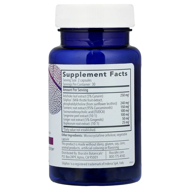 Biocidin Botanicals, Liver GB + ™, детокс, 60 капсул