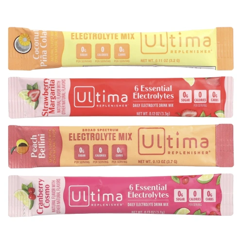 Ultima Replenisher, 6 незаменимых электролитов, ежедневная смесь для приготовления электролитов, набор Mocktini, 16 стиков