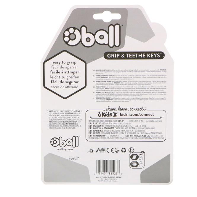 Oball, Grip & Teethe Keys, 3+ Months