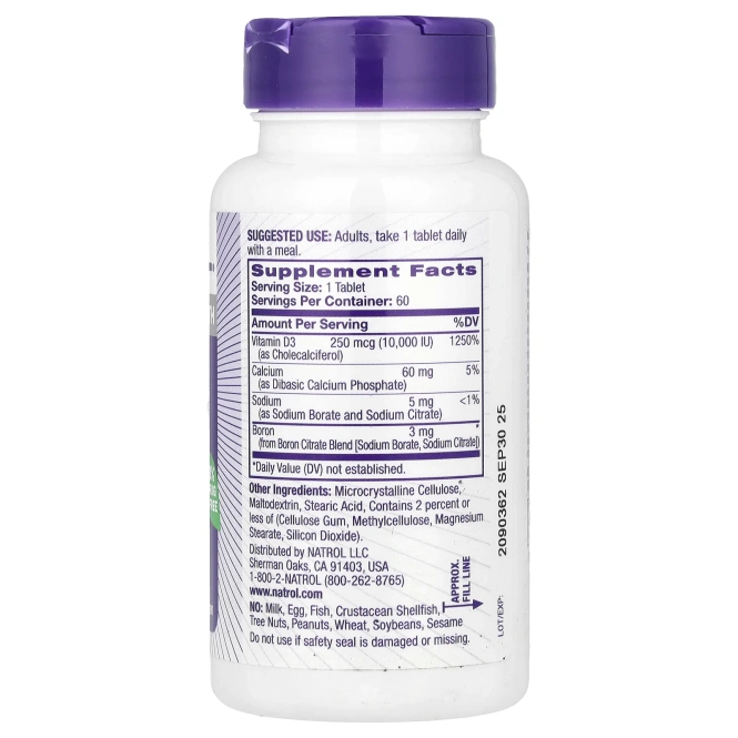 Natrol, Vitamin D3, Maximum Strength, 10000 МЕ, 60 Tablets