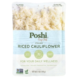 Poshi, Easy Chef, пропаренная измельчённая цветная капуста, 198 г (7 унций)