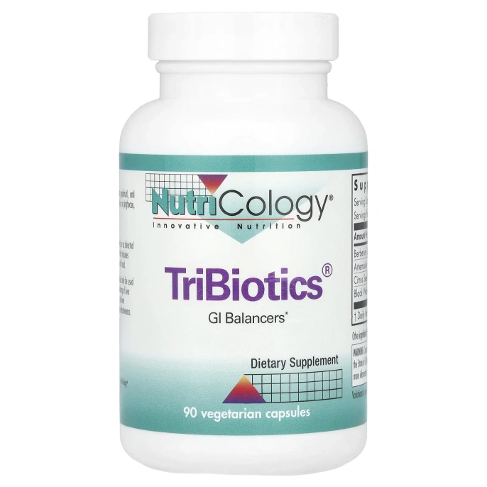 Nutricology, TriBiotics, 90 вегетарианских капсул