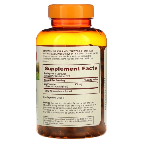 Sundown Naturals, Whole Herb, серенойя, 450 мг, 250 капсул