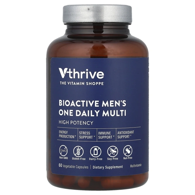 Vthrive, Bioactive Men's One Daily Multi, 60 растительных капсул