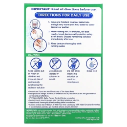 Polident, Антибактериальное средство для очищения зубных протезов, 84 таблетки