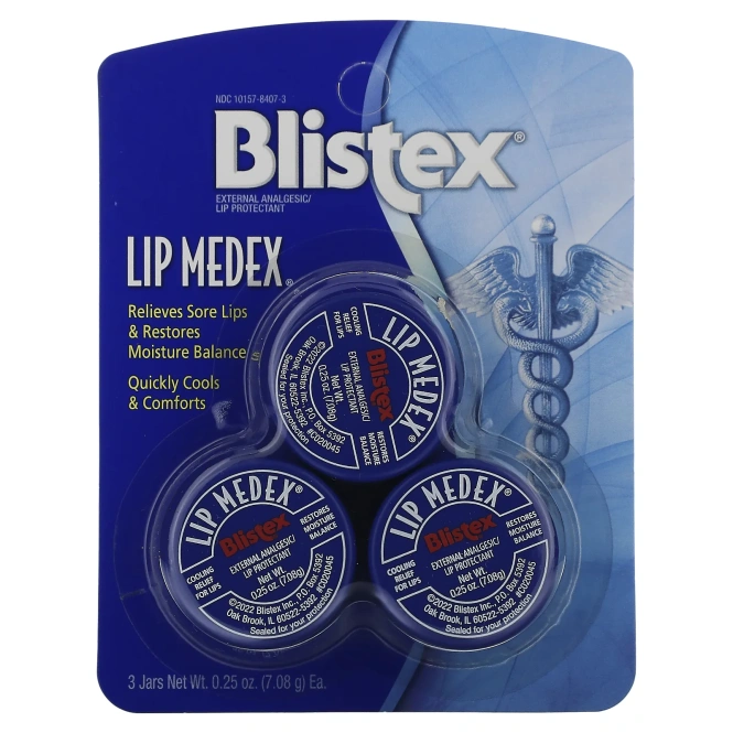 Blistex, Lip Medex, 3 баночки по 7,08 г (0,25 унции)
