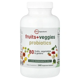 Micro Ingredients, фрукты и овощи с пробиотиками, 240 вегетарианских капсул