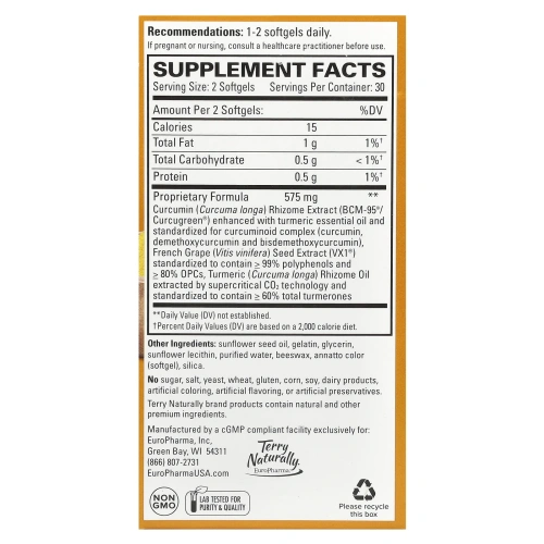 Terry Naturally, CuraMed + Clinical OPC, 60 мягких таблеток