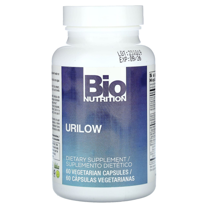 Bio Nutrition, Urilow 60 вегетарианских капсул