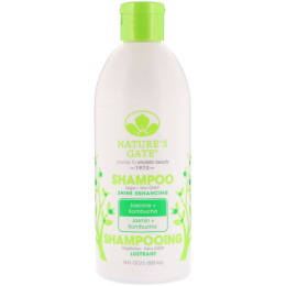 Nature's Gate, Шампунь, усиливающий блеск, жасмин + комбуча, 532 мл