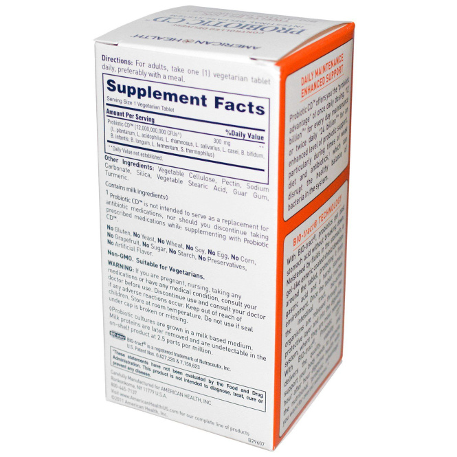 American Health, Пробиотик CD с системой кишечного выпуска, 60 таблеток