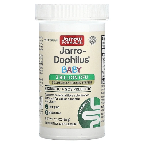 Jarrow Formulas, Jarro-Dophilus Baby, Baby's Probiotic, 3 Months - 4 Years, 3 Billion Live Bacteria, 2.1 oz (60 g)