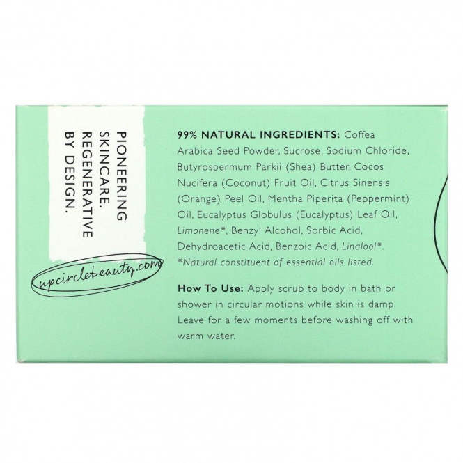 UpCircle, Кофейный скраб для тела, перечная мята, 200 мл
