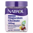 Natrol, Глицинат магния, высокая усвояемость, вишневый лимон, 100 мг, 30 жевательных таблеток