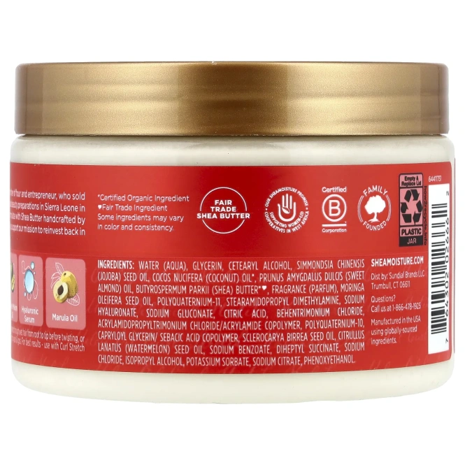 SheaMoisture, Curl Stretch, многоцелевой крем для придания объема, для типа волос 4, масло дыни калахарской, 325 мл (11 жидк. унций)