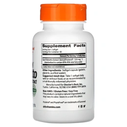 Doctor's Best, Пальма сереноа, стандартизированный экстракт с Евромед, 320 мг, 60 капсул