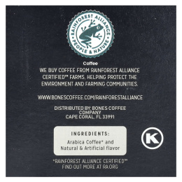 Bones Coffee Company, Highland Grog, кофейные чашки, ириска и карамель, 12 чашек по 10 г (0,35 унции)