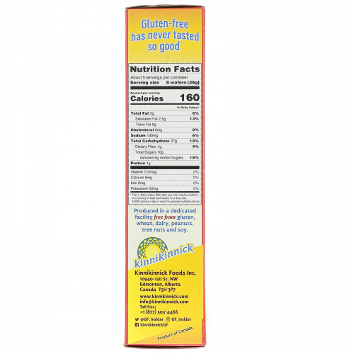 Kinnikinnick Foods, Vanilla Wafers, 6.3 oz (180 g)