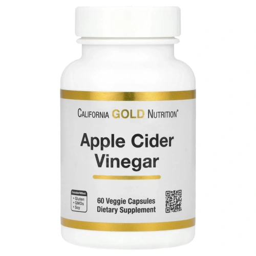 California Gold Nutrition, яблочный уксус, 60 растительных капсул