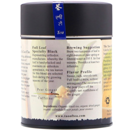 The Tao of Tea, Смешанный черный чай, Груша Имбирь 4 унции (115 г)
