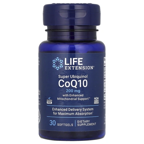 Life Extension, Супер убихинол CoQ10, 200 мг, 30 капсул