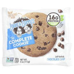 Lenny & Larry's, Complete Cookie, с шоколадными чипсами, 12 шт, одно печенье - 4 унции (113 гр)