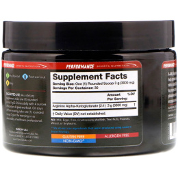 Olympian Labs, Порошок A-AKG, аргинин альфа-кетоглютарат, без ароматизаторов, 90 г
