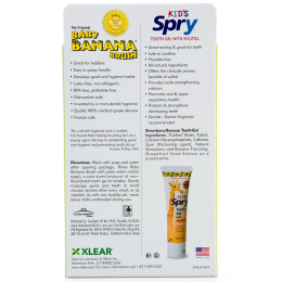 Xlear, Оригинальная детская щетка в виде банана, тренировочная зубная щетка и гель, набор из 2 предметов